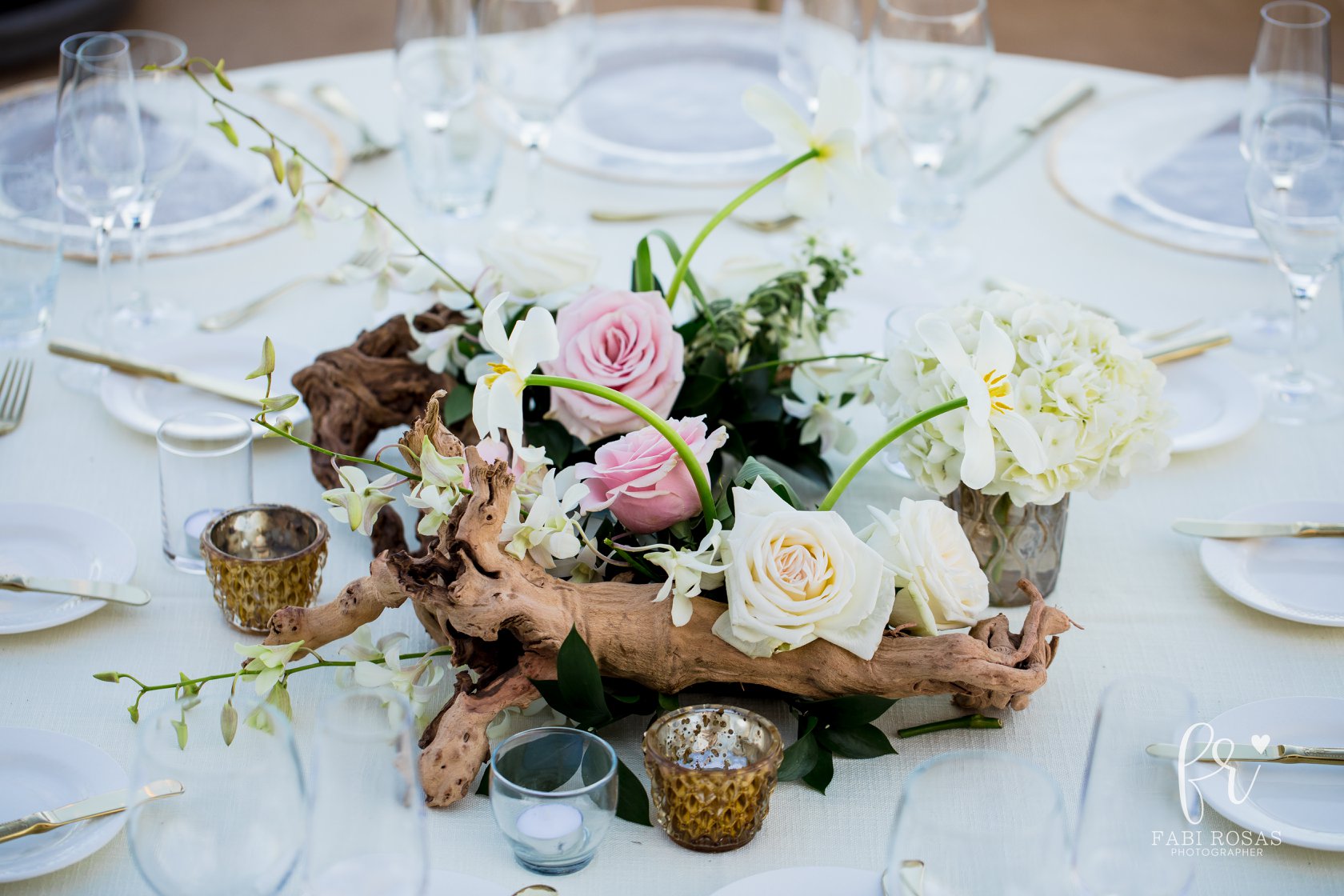 lavender and white wedding centerpiece