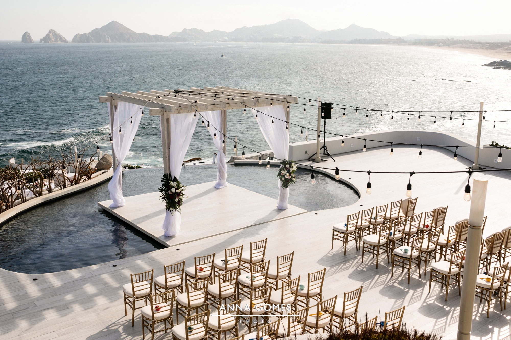 oceanfront outdoor wedding at cabo resort